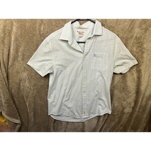 Penguin By Munsingwear Men's Short Sleeve Multicolor  Plaid  Button Up Size M